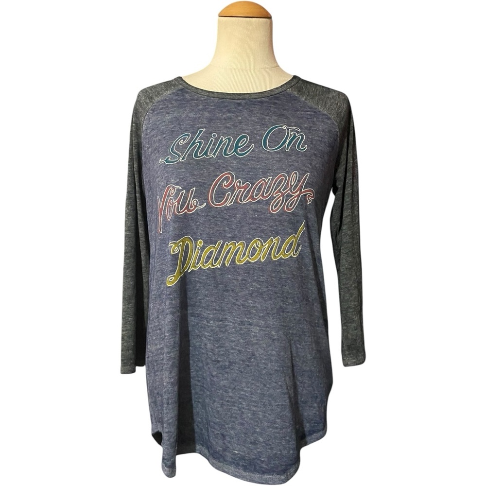 Pink Floyd Baseball Tee Gray Small